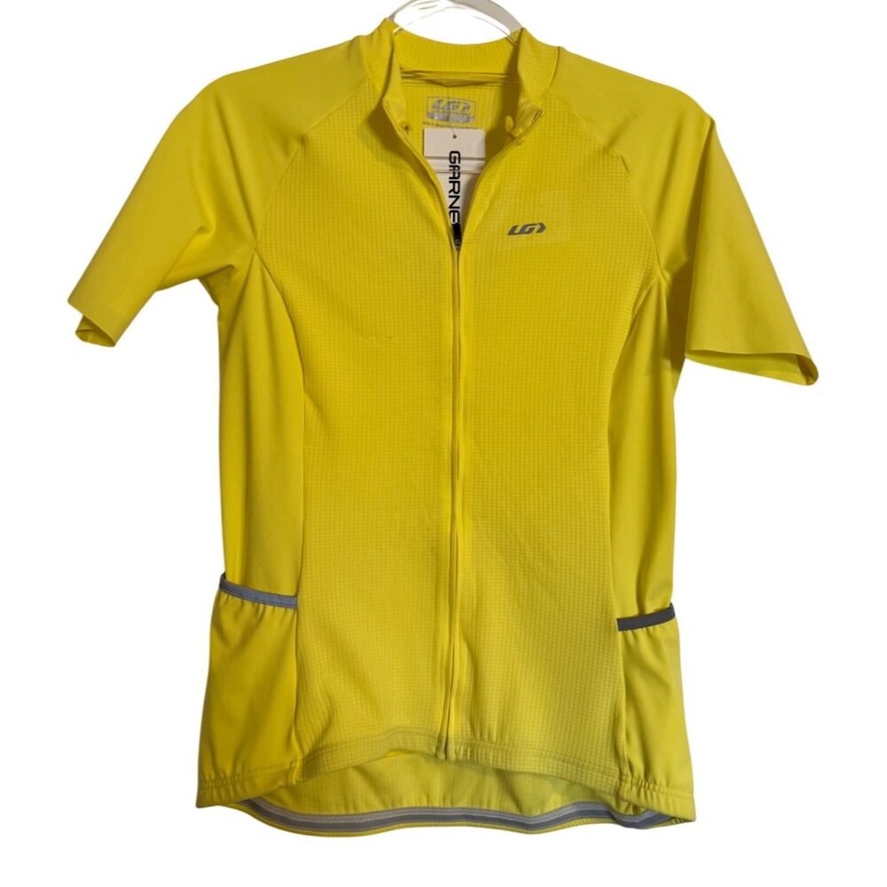 Garneau Women's Victory Size Large Cycling Bright Yellow Reflective NWT $100 Sho